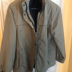 Large winter jacket with removable fleece